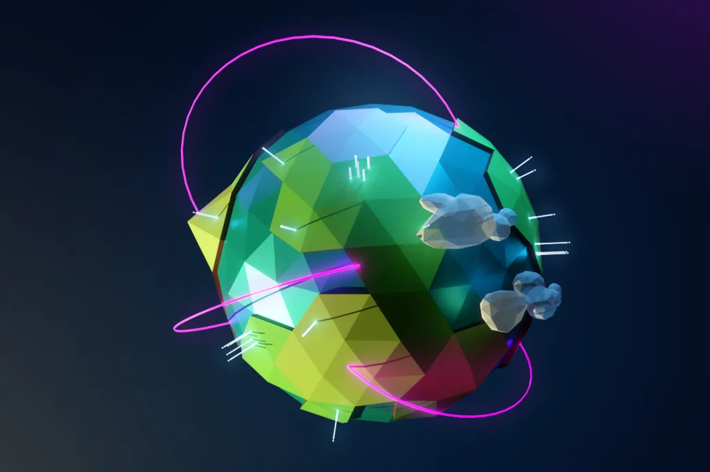Low-poly mesh render