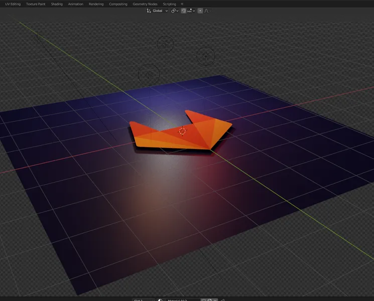 Render view of GitLab logo in Blender